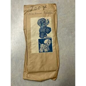 Vintage Alice Brooks Embroidery Needlework Transfers #7004 Elephant Dog HTF